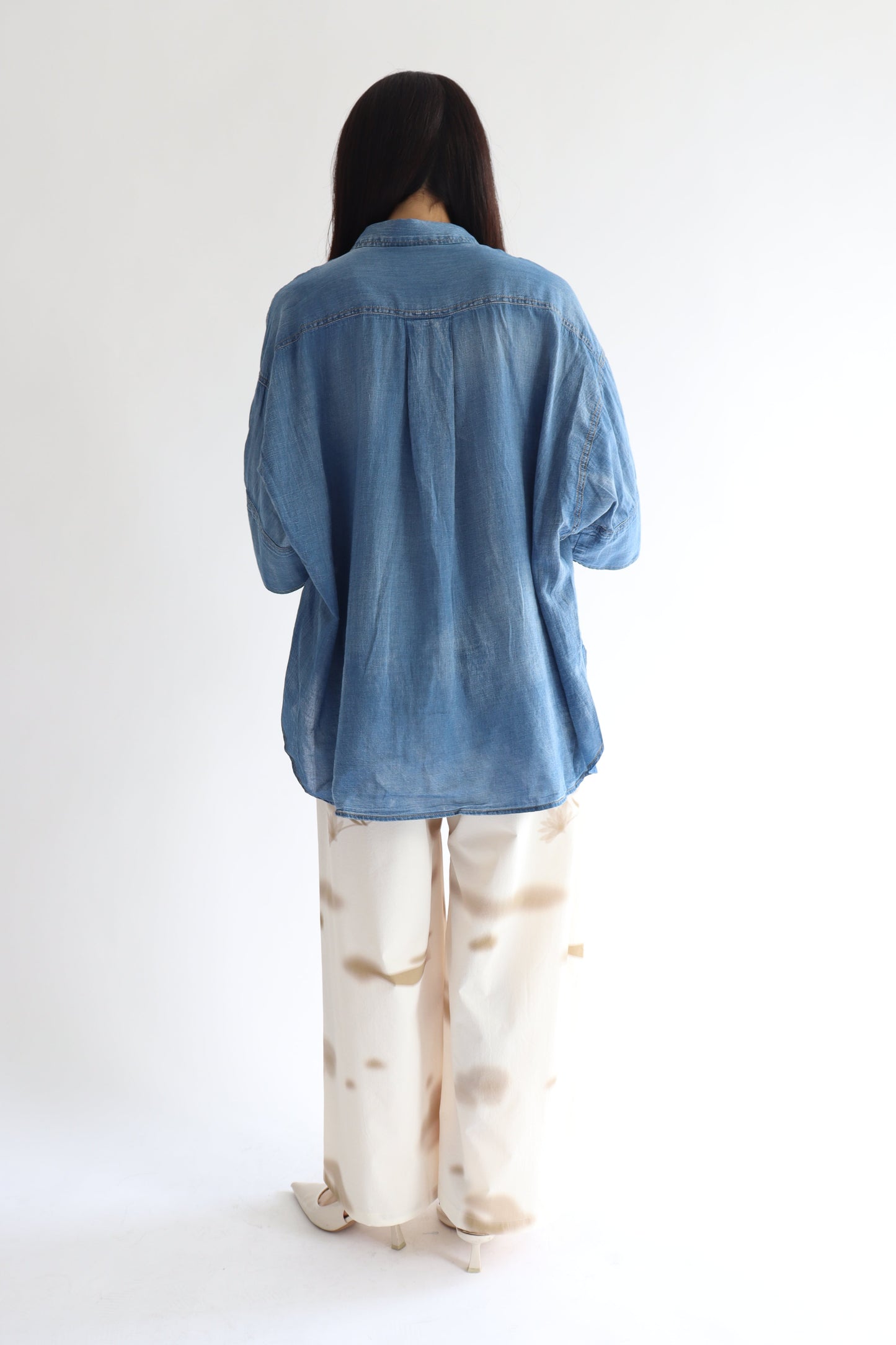 【ACUTA】 シアーデニムビッグカフスシャツ