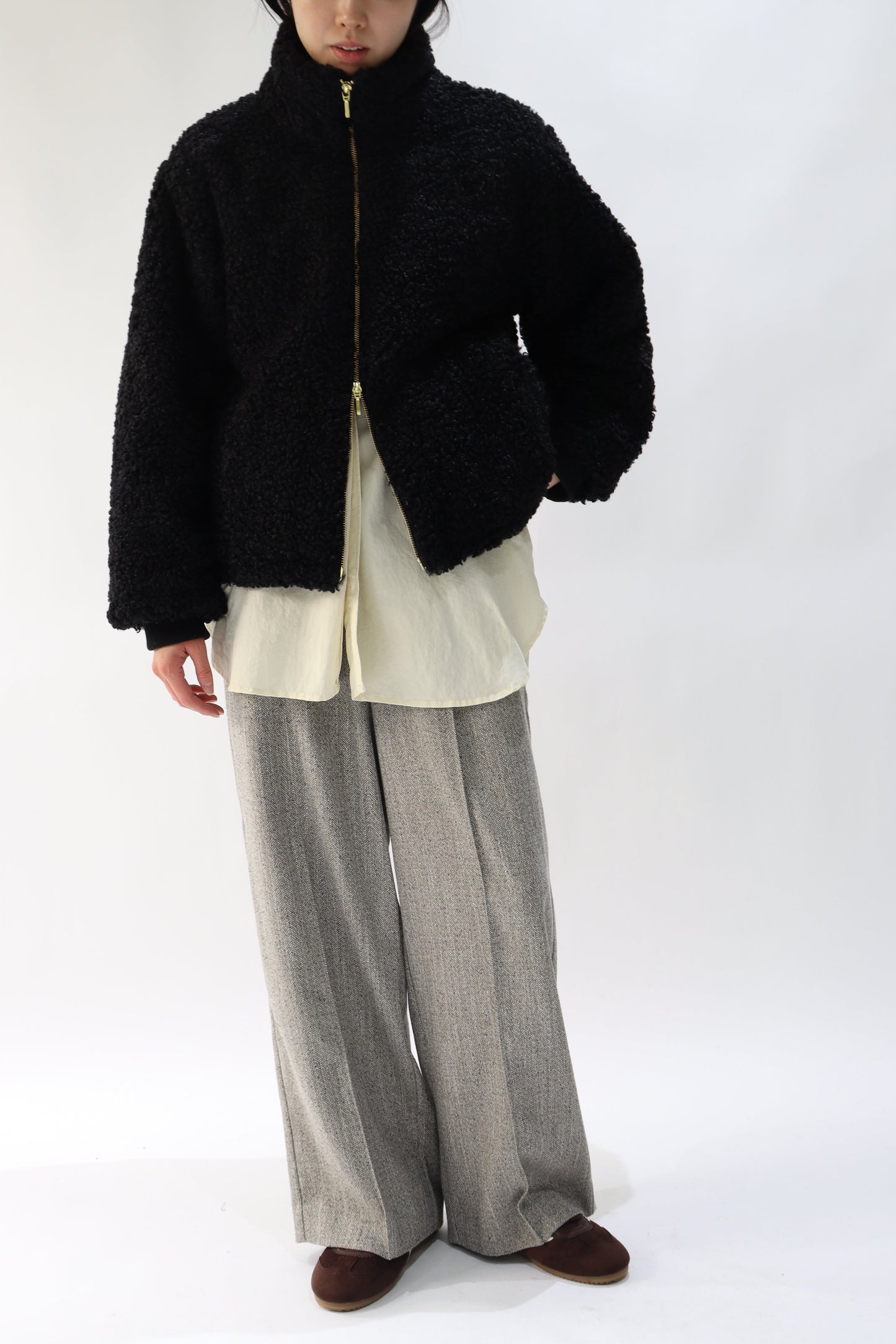 【ACUTA】【PRE ORDER】 スタンドカラーボアブルゾン