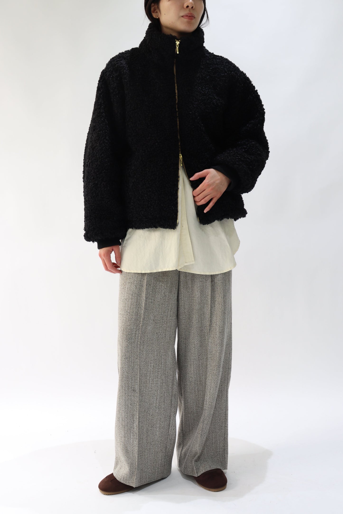 【ACUTA】【PRE ORDER】 スタンドカラーボアブルゾン