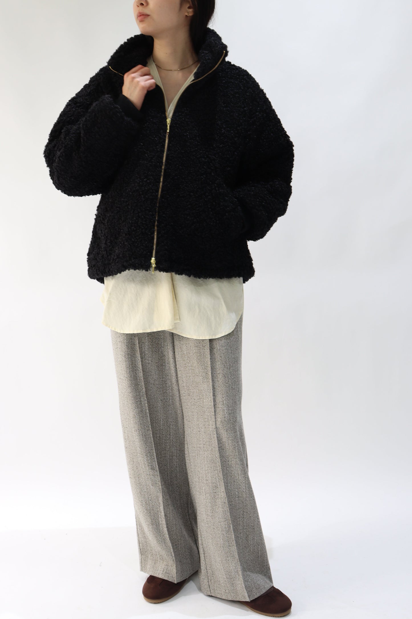 【ACUTA】【PRE ORDER】 スタンドカラーボアブルゾン