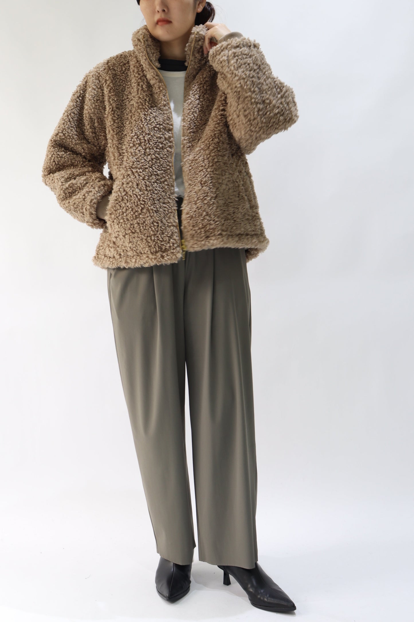 【ACUTA】【PRE ORDER】 スタンドカラーボアブルゾン