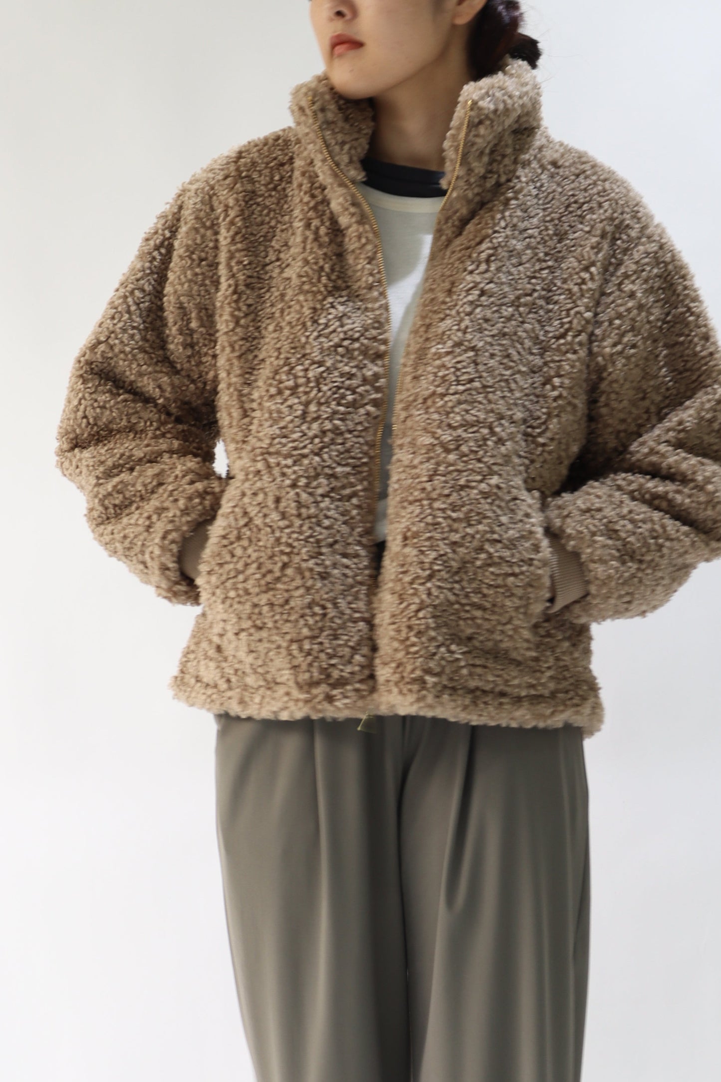 【ACUTA】【PRE ORDER】 スタンドカラーボアブルゾン