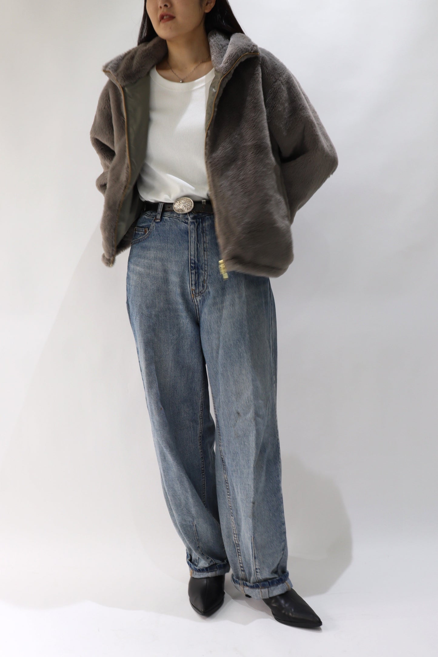 【ACUTA】【PRE ORDER】フェイクファースタンド衿ブルゾン