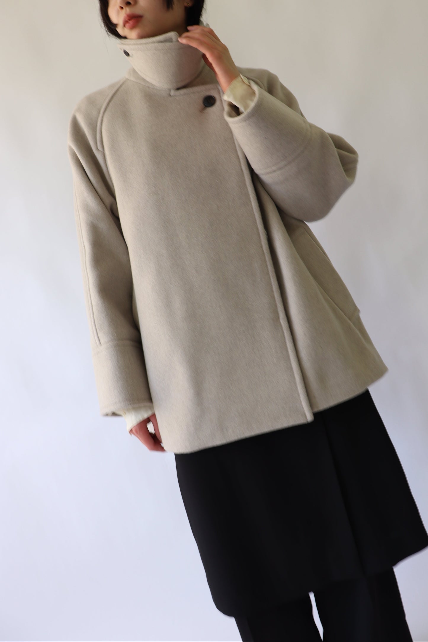 【ACUTA】ラグランスリーブWOショートコート