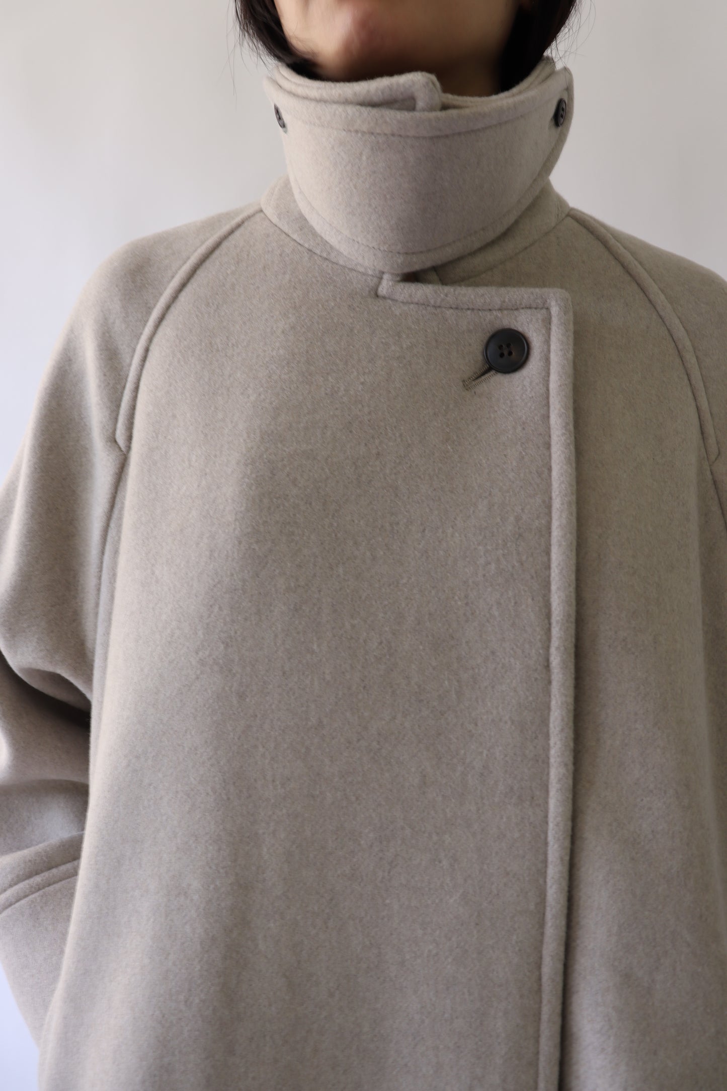 【ACUTA】ラグランスリーブWOショートコート