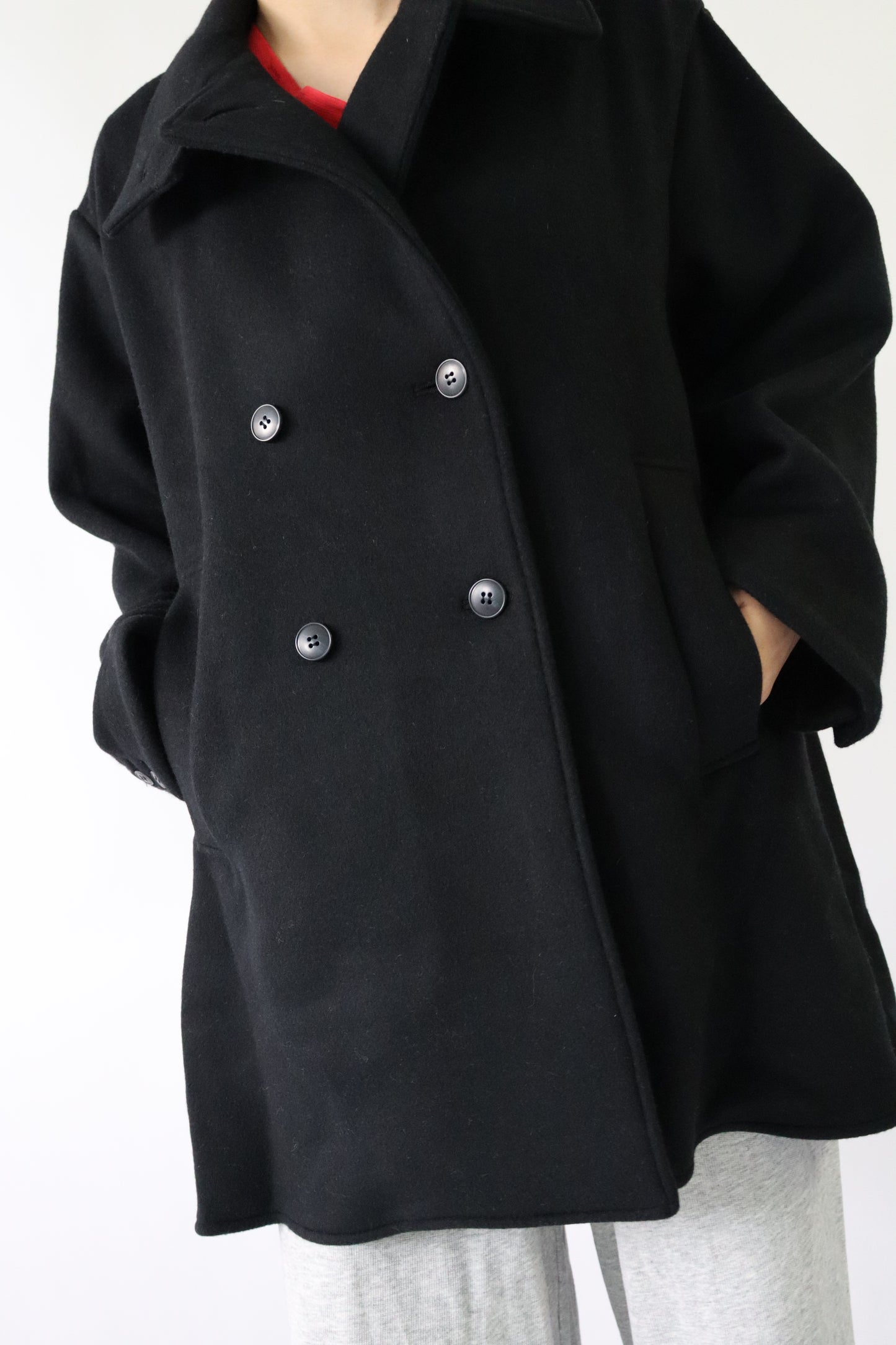 【ACUTA】WOスタンドネックミドル丈コート