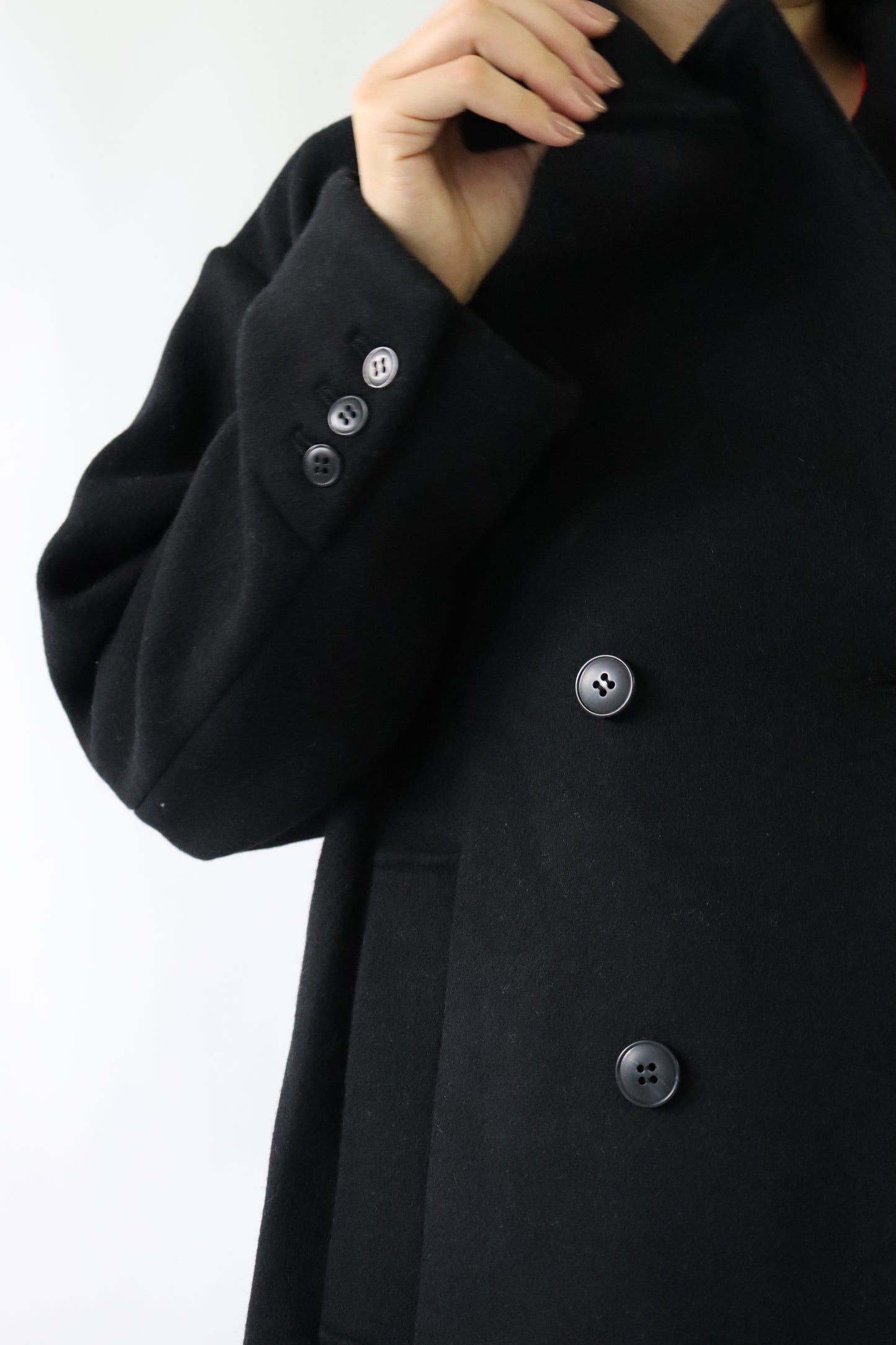 【ACUTA】WOスタンドネックミドル丈コート