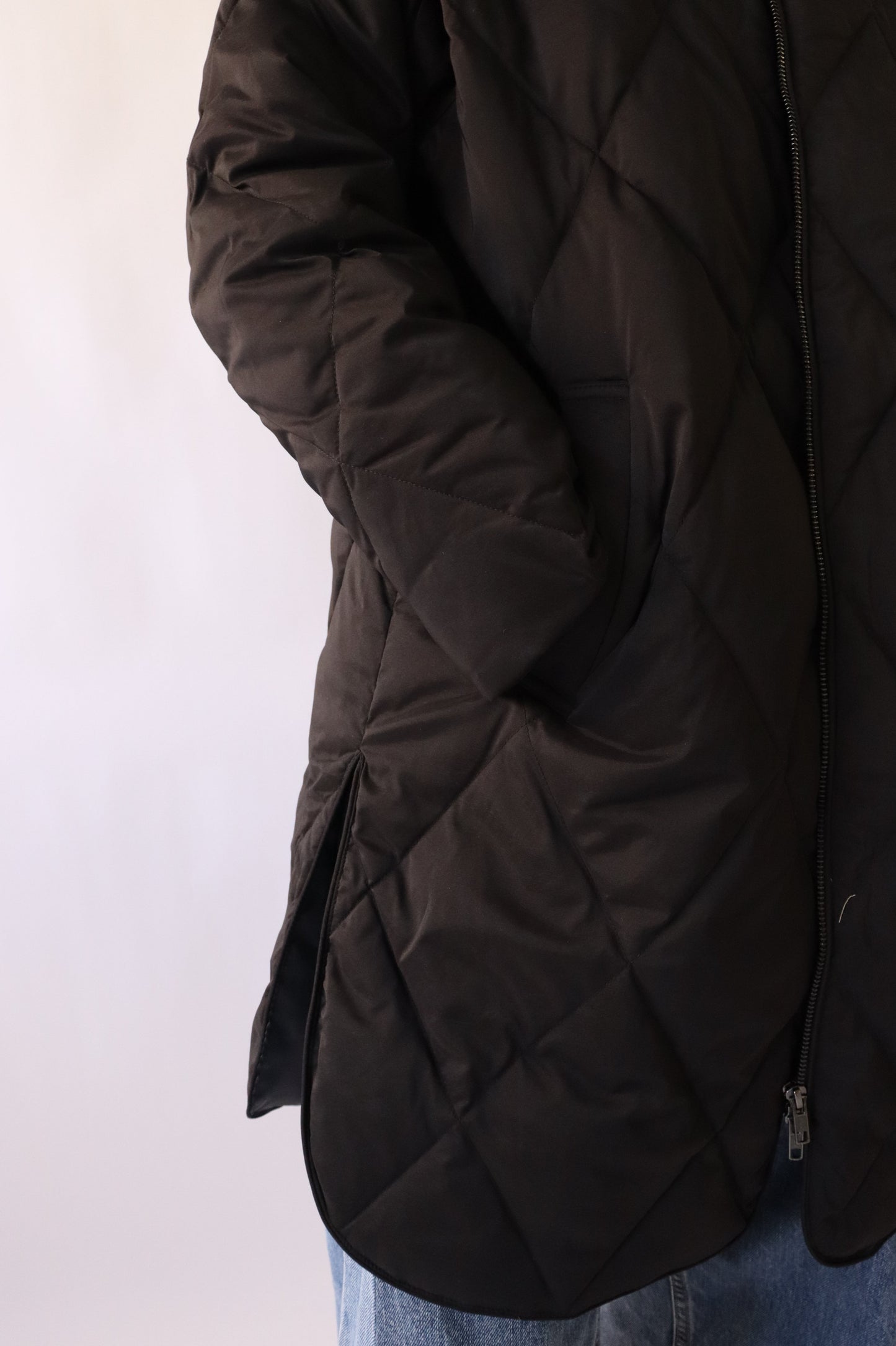 【ACUTA】ストレッチタフタ袖リブダウンコート