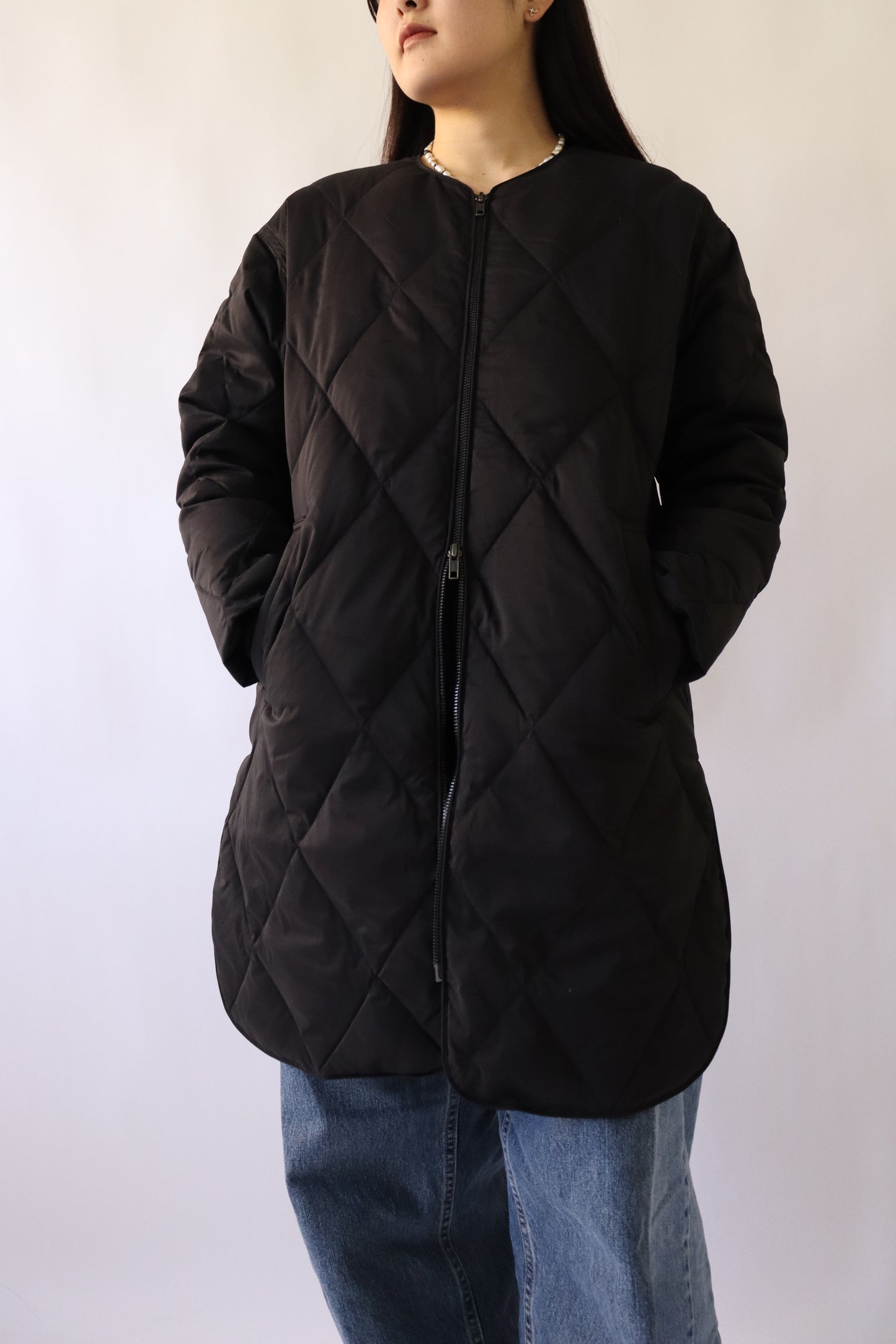 【ACUTA】ストレッチタフタ袖リブダウンコート