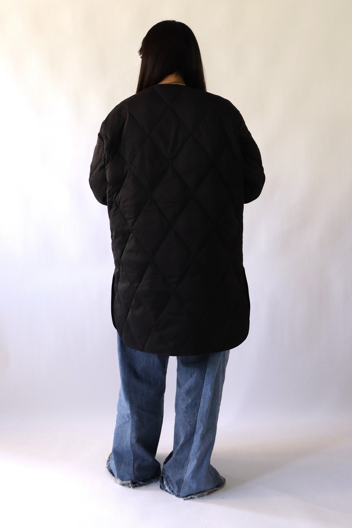 【ACUTA】ストレッチタフタ袖リブダウンコート