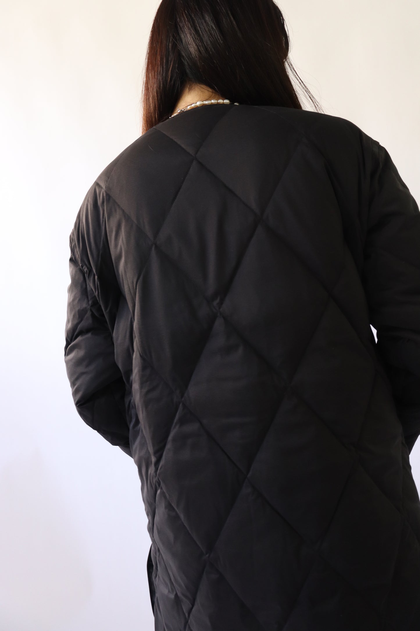 【ACUTA】ストレッチタフタ袖リブダウンコート