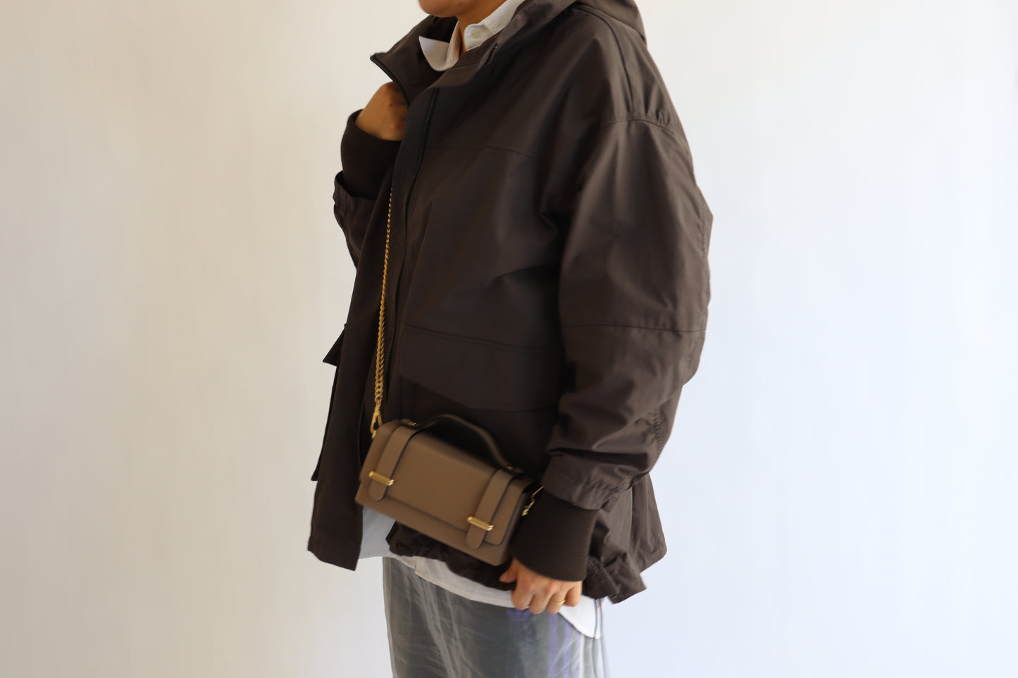 【MILLELA  FIRENZE】ボックスチェーンショルダーミニバッグ