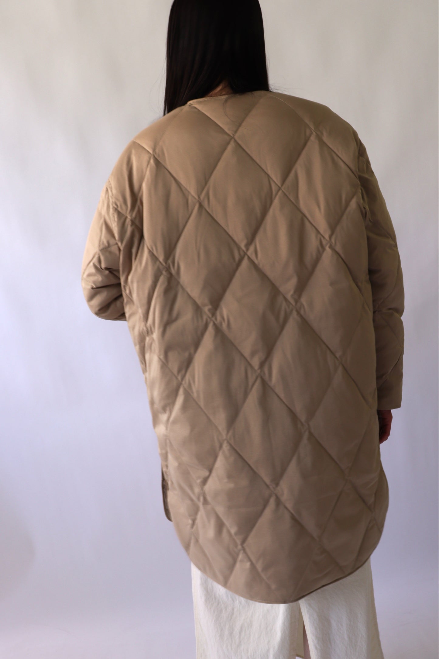 【ACUTA】ストレッチタフタ袖リブダウンコート