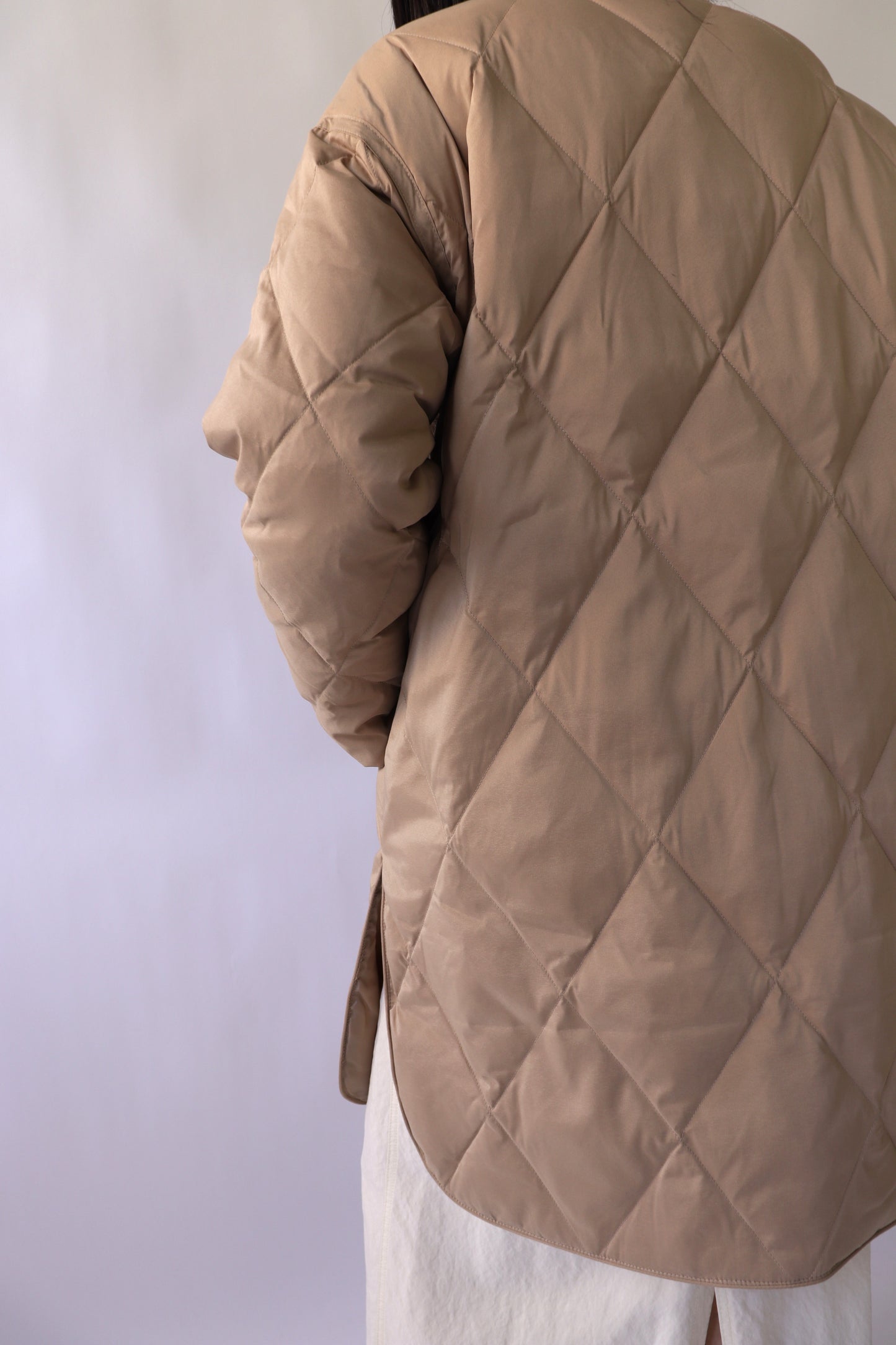 【ACUTA】ストレッチタフタ袖リブダウンコート