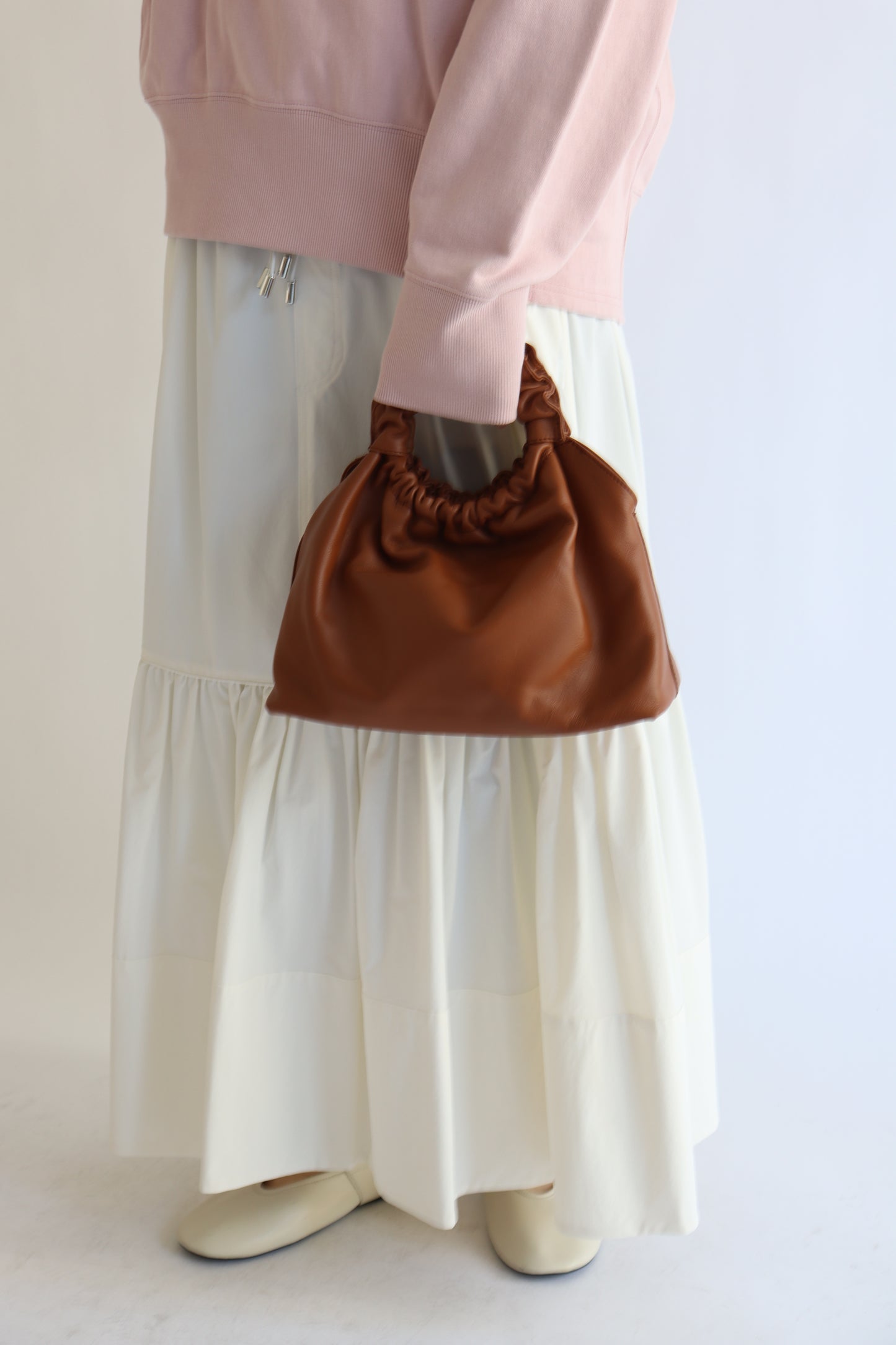 【MILLELA  FIRENZE】ギャザーハンドバッグ