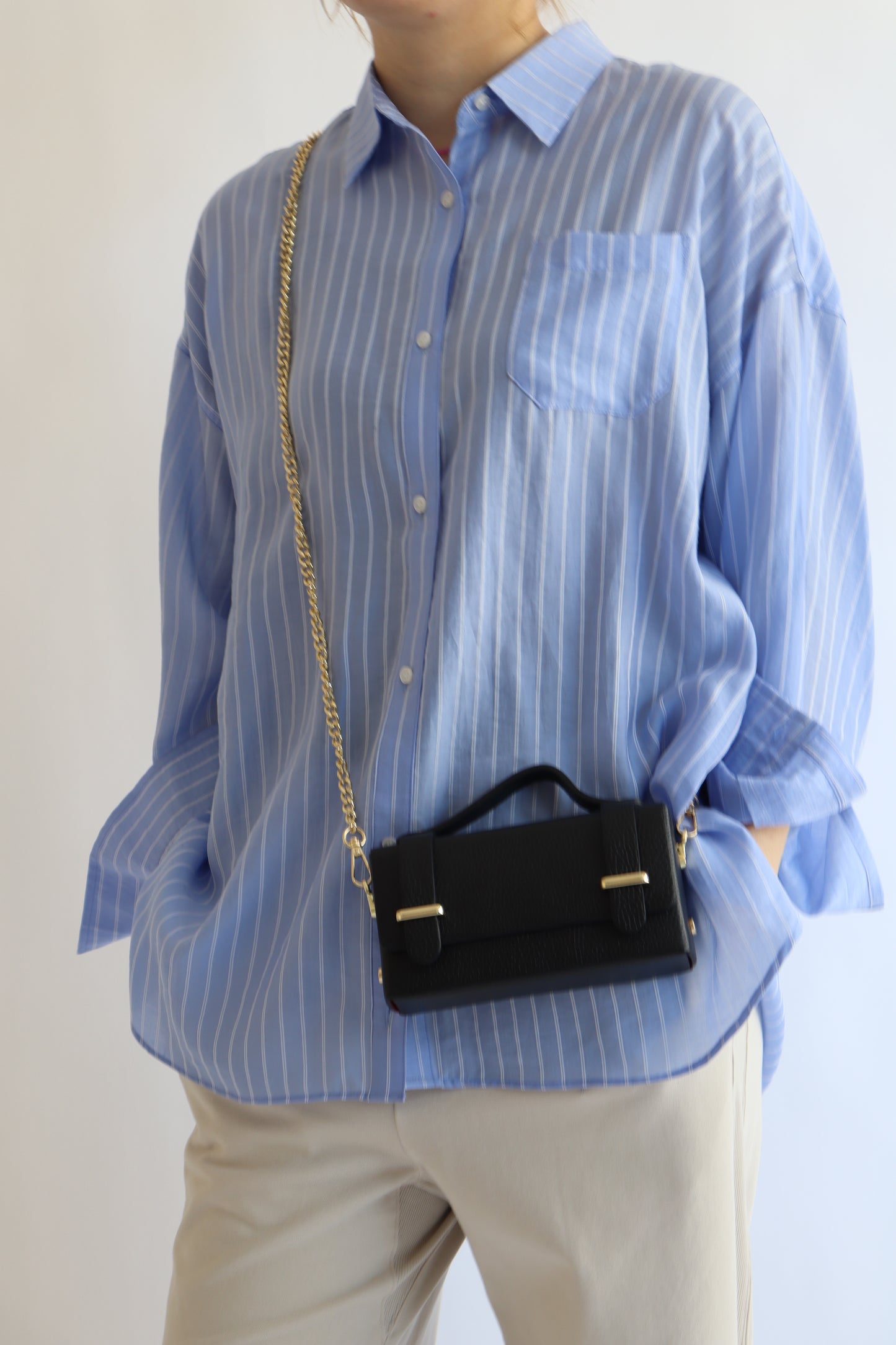 【MILLELA  FIRENZE】ボックスチェーンショルダーミニバッグ