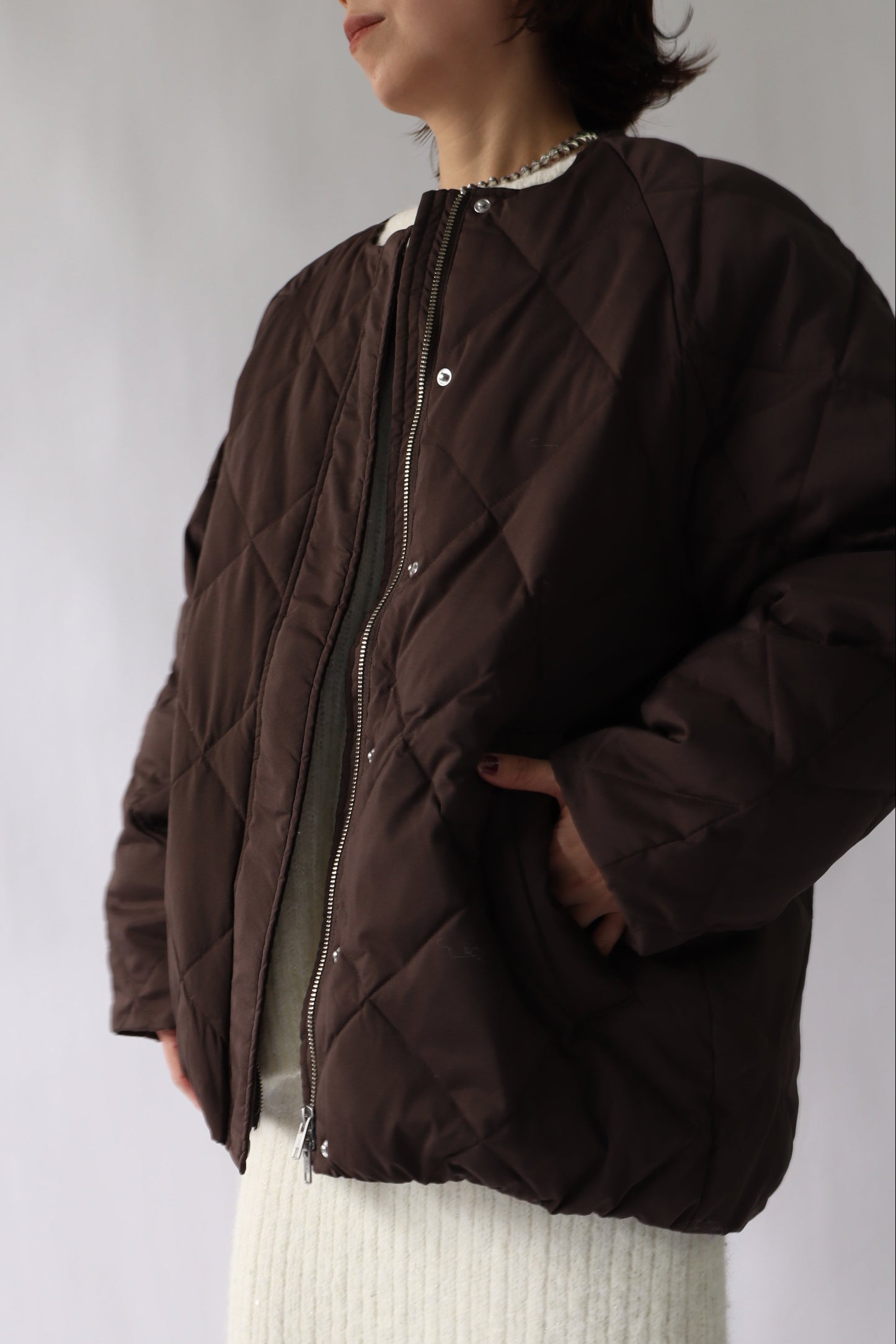 【ACUTA】ストレッチタフタバナナスリーブダウン