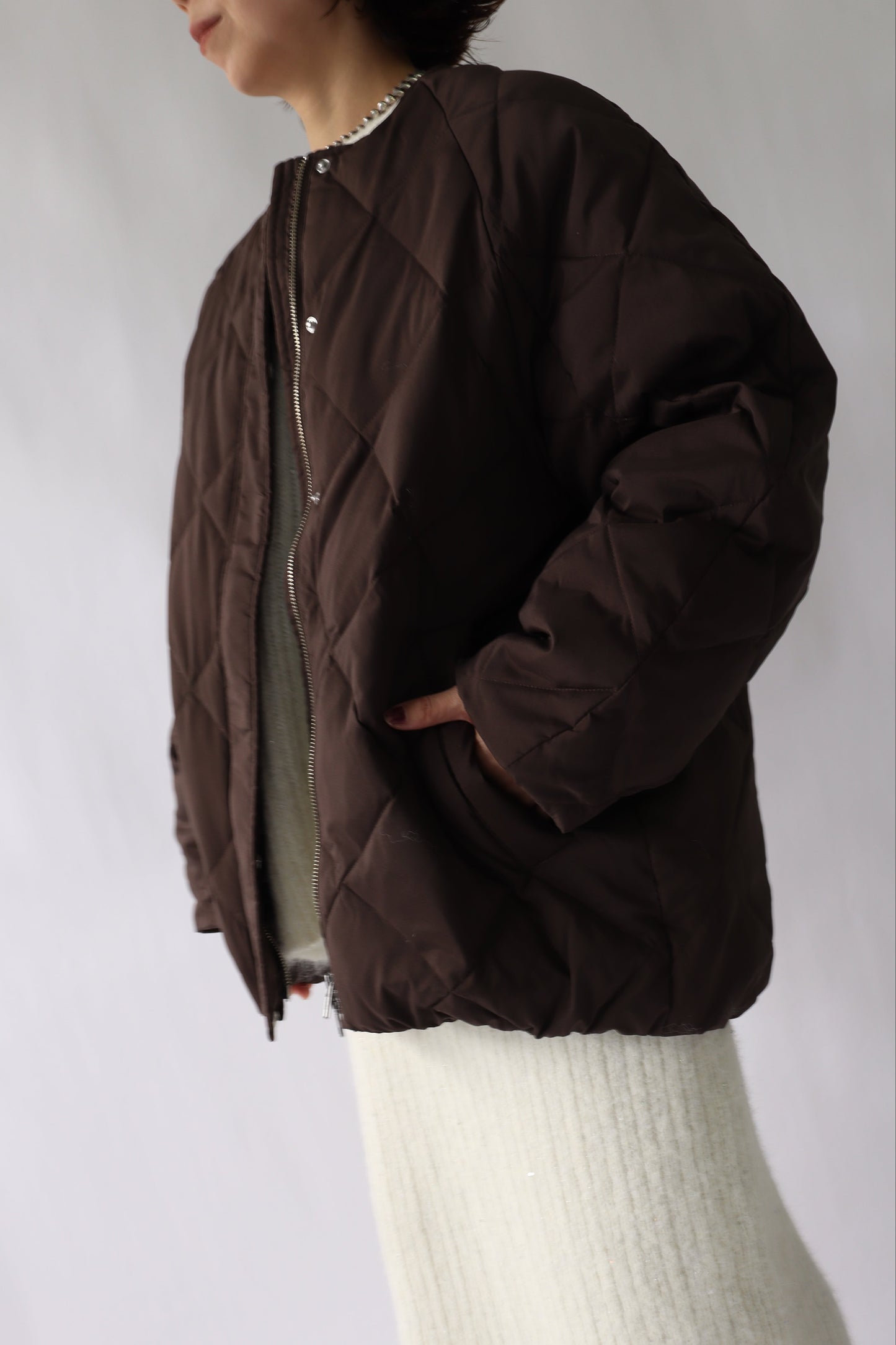 【ACUTA】ストレッチタフタバナナスリーブダウン