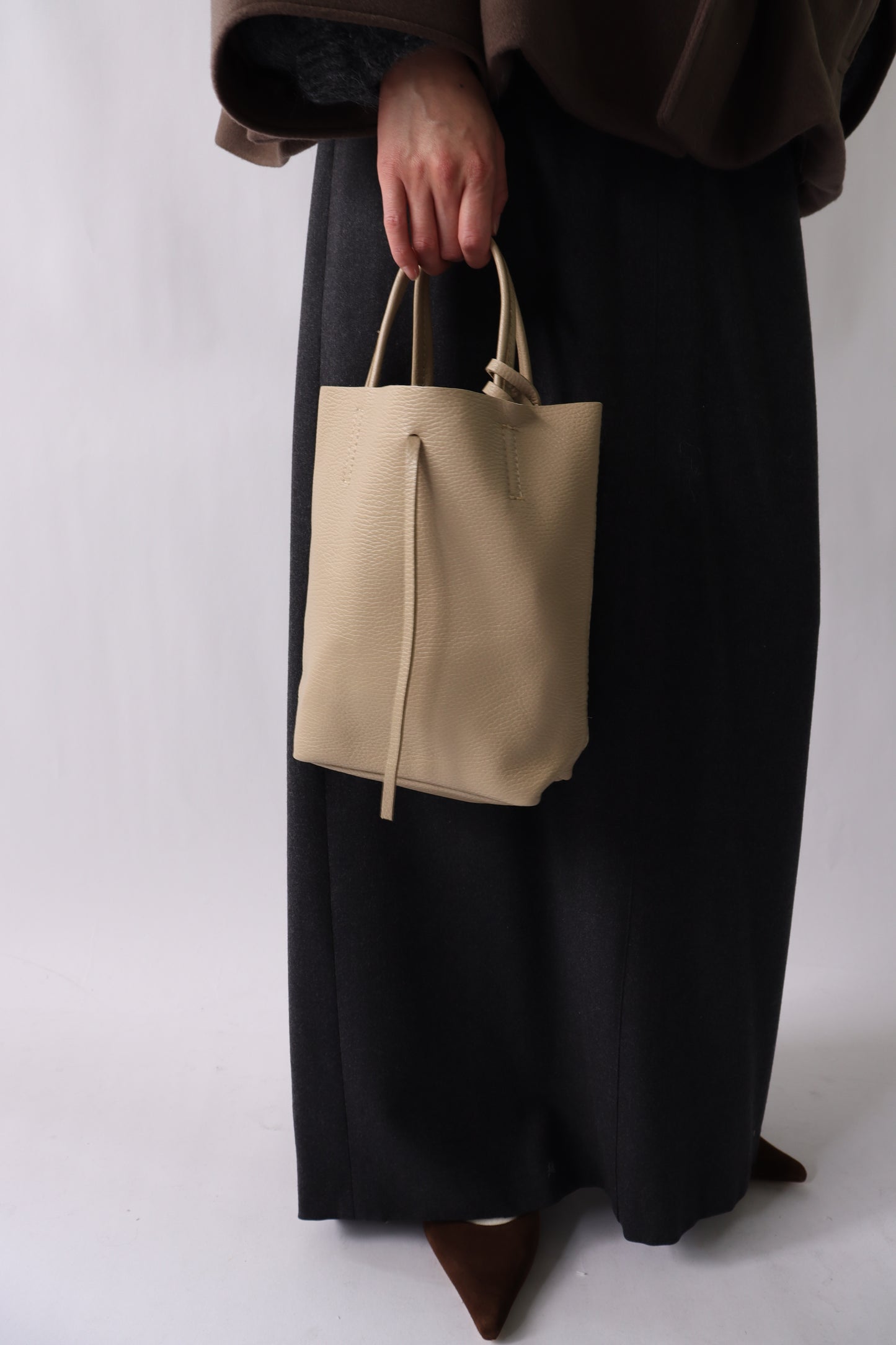 【MILLELA FIRENZE】シュリンクレザーミニトートバッグ