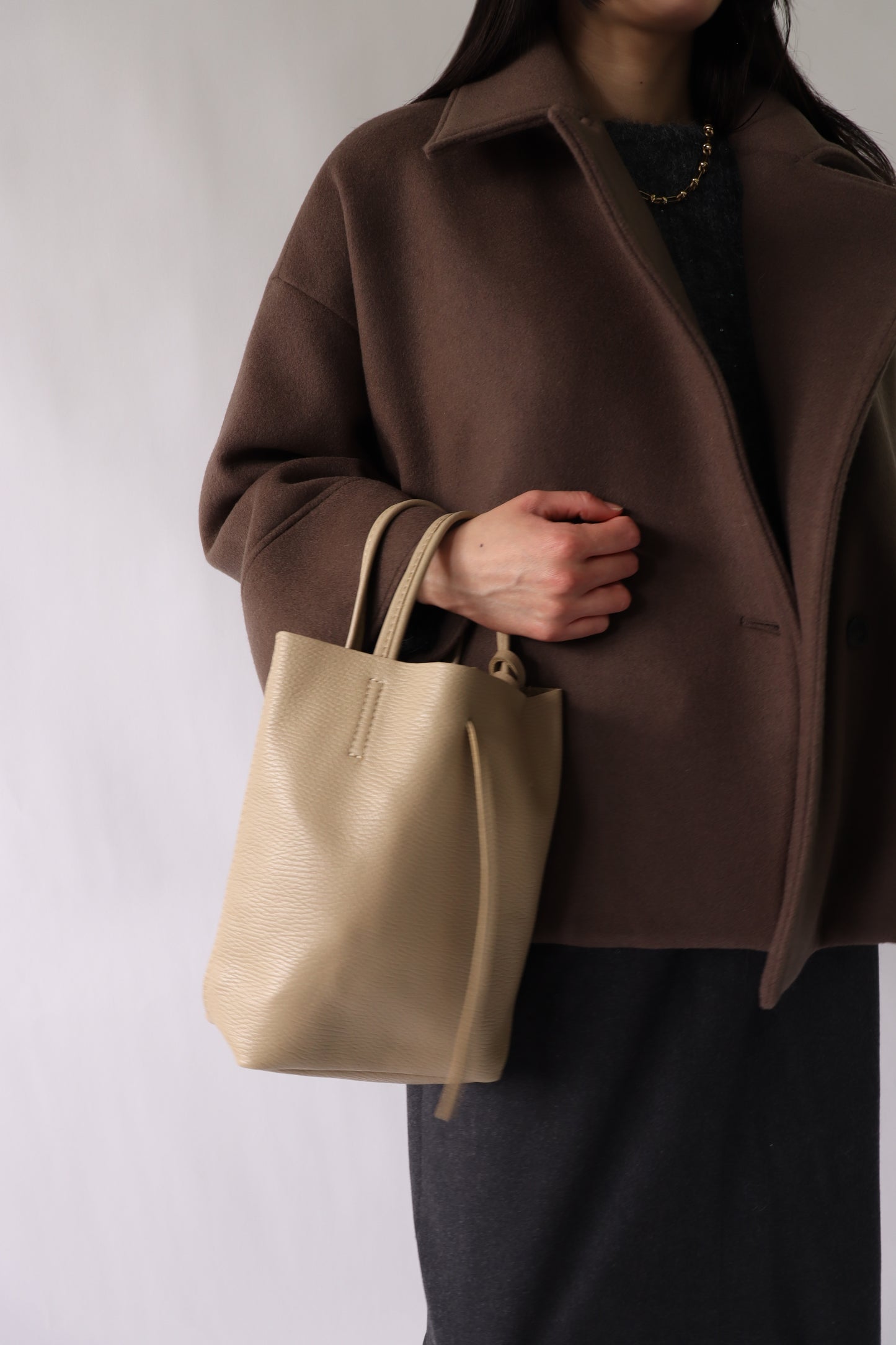 【MILLELA FIRENZE】シュリンクレザーミニトートバッグ