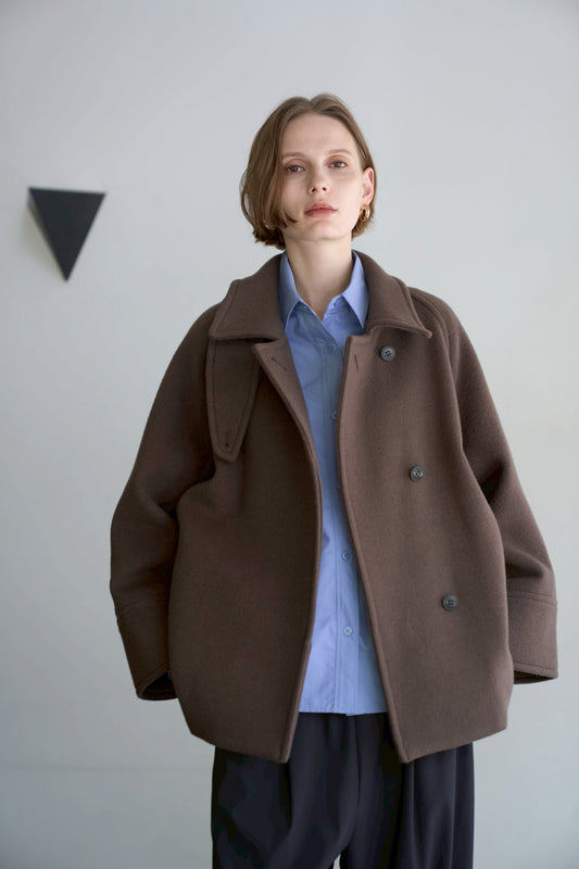 【ACUTA】ラグランスリーブWOショートコート