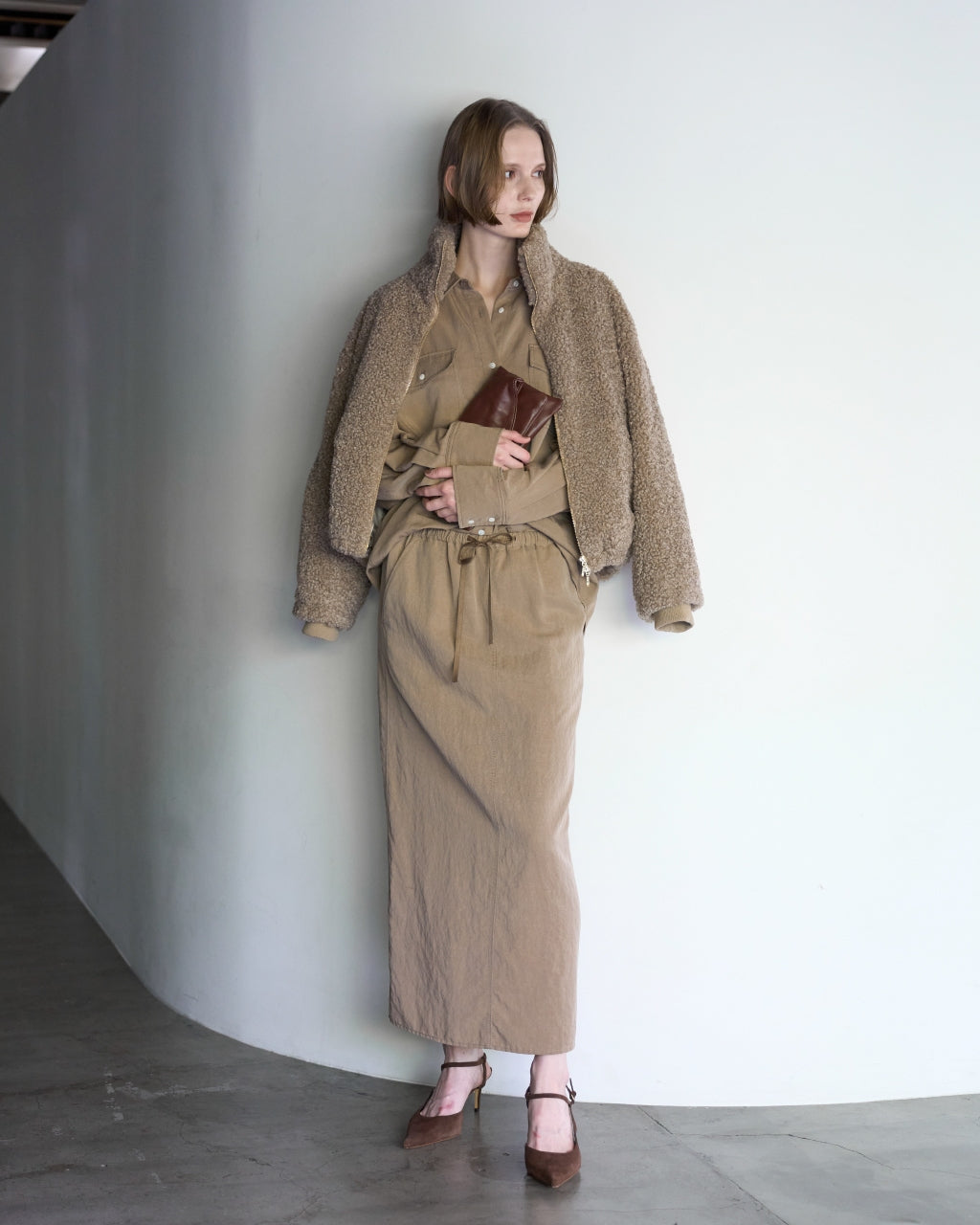 【ACUTA】【PRE ORDER】 スタンドカラーボアブルゾン